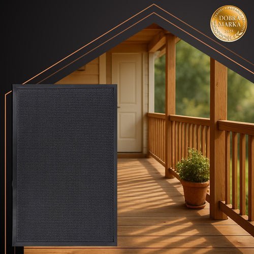 Fußmatte Rutschfest 60x90 cm – Eingangsmatte Schwarz für Außen aus TPE - Easy2sell - Deluxe