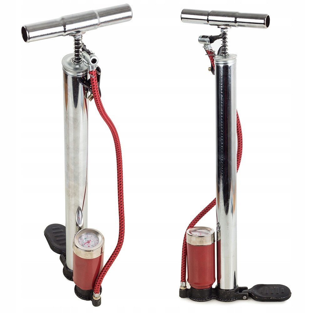 Fußpumpe Fahrradpumpe Fußluftpumpe Autopumpe Tretpumpe Luftpumpe Manometer 10bar - Easy2sell - Deluxe