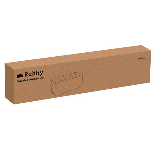 Grauer Stoffpouf 76x38x38cm Ruhhy 26131 - Easy2sell - Deluxe
