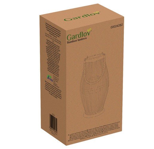 Grosse Bambuslaterne mit abnehmbaren Griff und Romantik Beige - Easy2sell - Deluxe