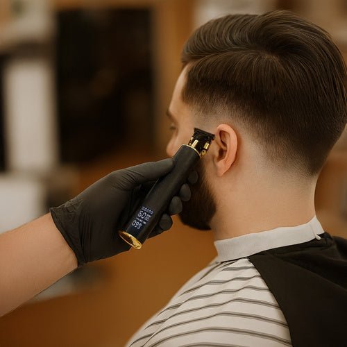 Haarschneider und Bartschneider – Profi Trimmer mit 6 Aufsätzen in Schwarz - Easy2sell - Deluxe