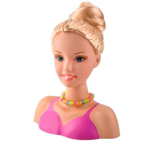 Haarstyling - Kopf Set für Kinder – Frisierkopf mit 8 bunten Accessoires - Easy2sell - Deluxe