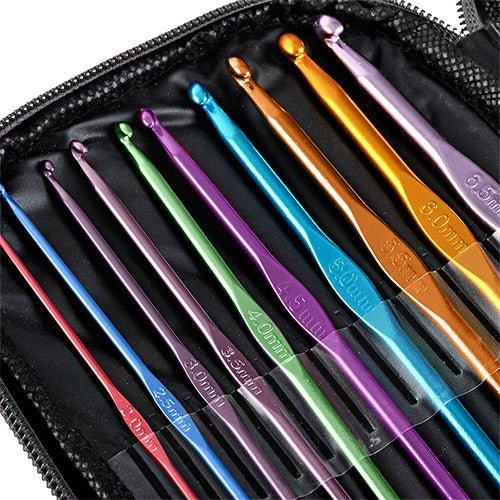 Häkelset für Anfänger – 69 - teiliges Set mit Etui, Garn und Nadeln - Easy2sell - Deluxe
