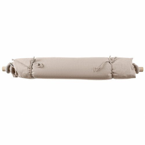 Hängesessel mit 2 Kissen und Holzquerstange – Beige Baumwolle 120kg - Easy2sell - Deluxe