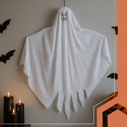 Halloween Geister Hängedeko 3er - Set – Weißer Stoff, 75 cm Grusel - Dekoration - Easy2sell - Deluxe