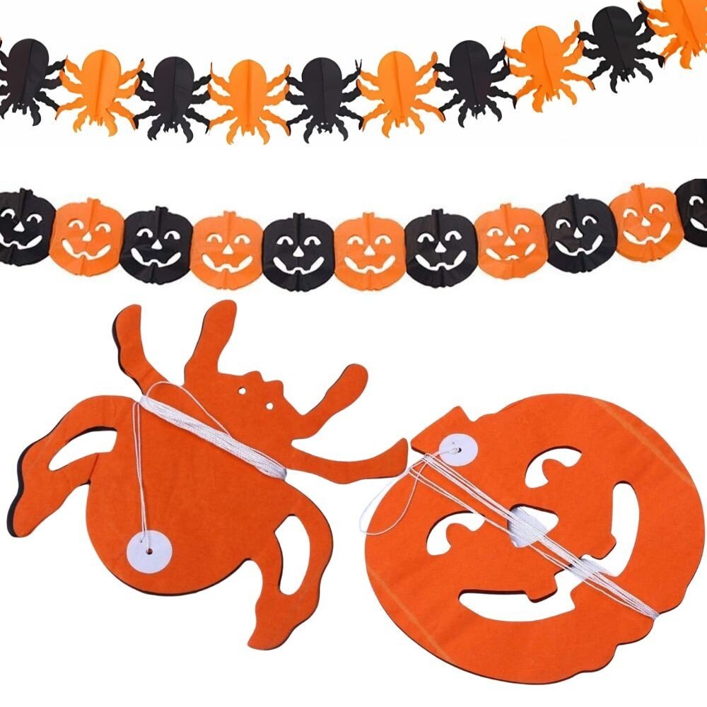 Halloween Girlande mit Kürbissen & Spinnen - Easy2sell - Deluxe