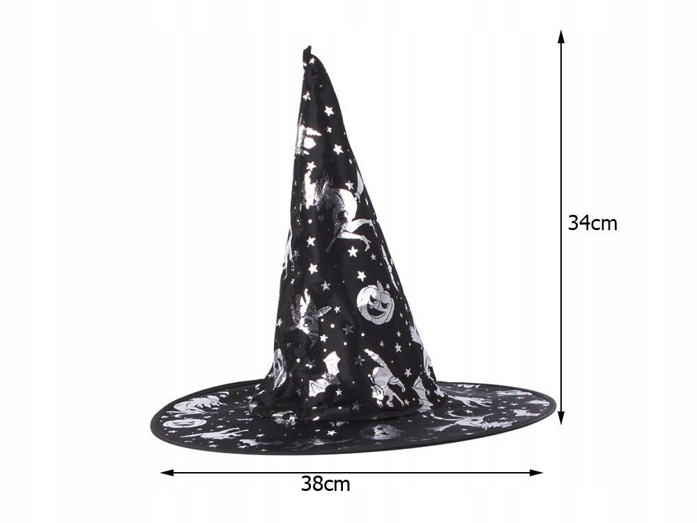 Halloween Party Kostüm Hexenhut faltbar Verkleidung als Hexe Zauberin Kostüme - Easy2sell - Deluxe