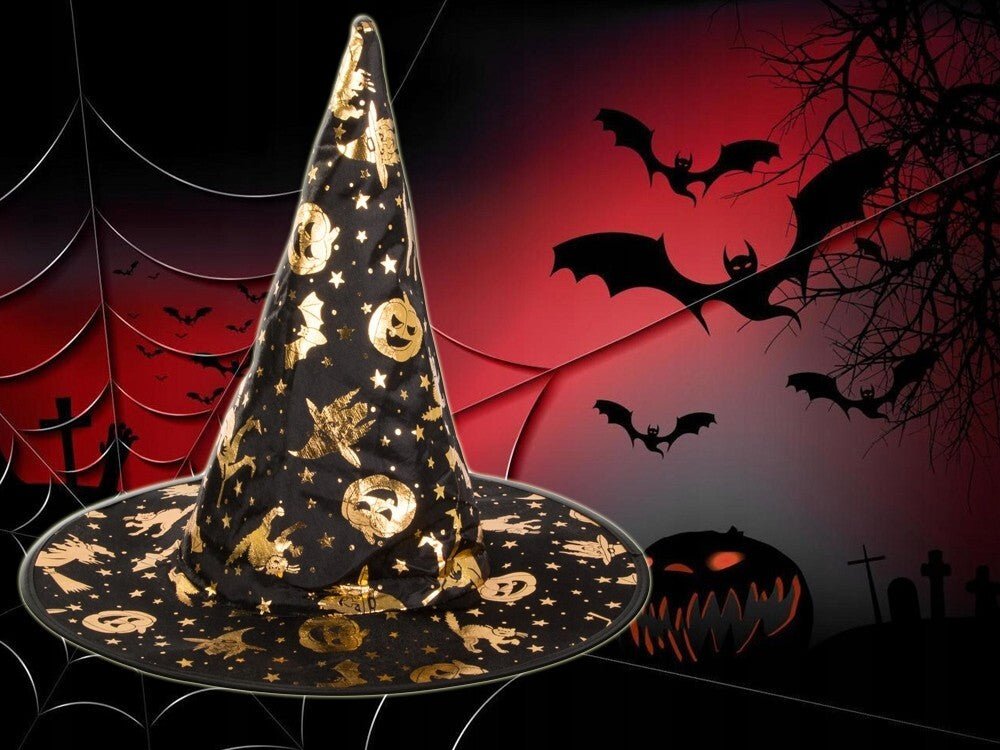 Halloween Party Kostüm Hexenhut faltbar Verkleidung als Hexe Zauberin Kostüme - Easy2sell - Deluxe