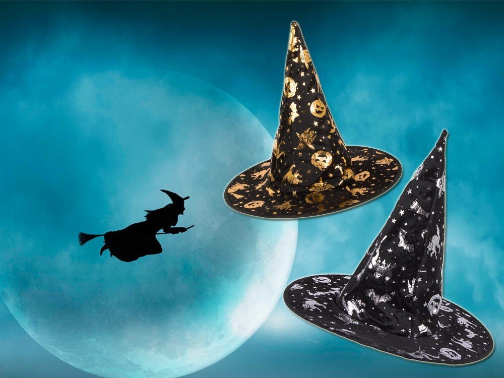 Halloween Party Kostüm Hexenhut faltbar Verkleidung als Hexe Zauberin Kostüme - Easy2sell - Deluxe