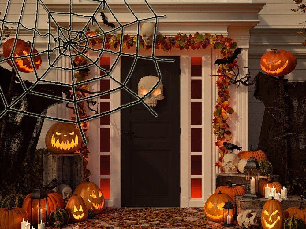 Halloween Spinnennetz Spinnweben Spinnen Netz Party Horror Dekoration 90x90cm - Easy2sell - Deluxe