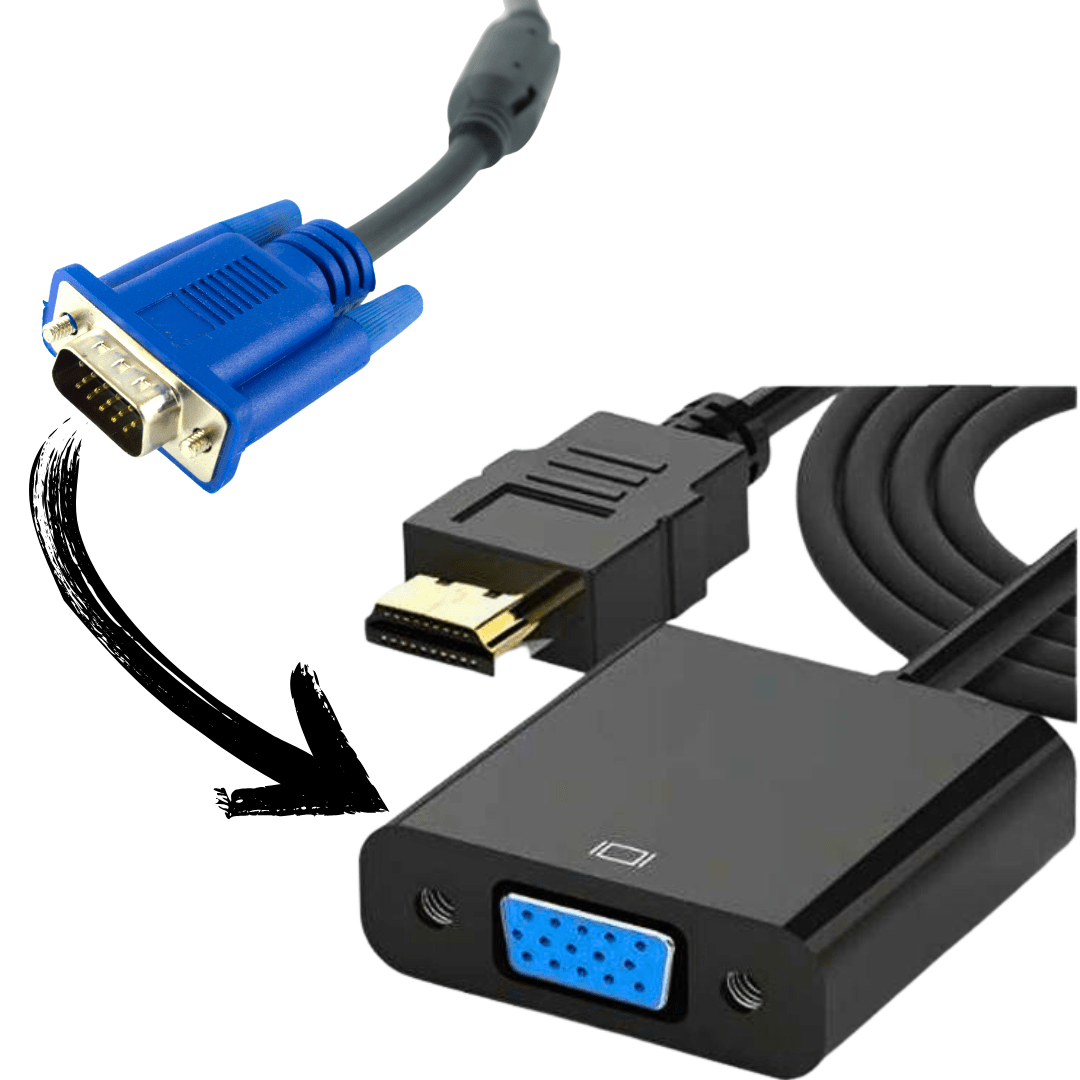 HDMI auf VGA Adapter Kabel Konverter Stecker FULL HD 1080p Video Laptop PC TV - Easy2sell - Deluxe