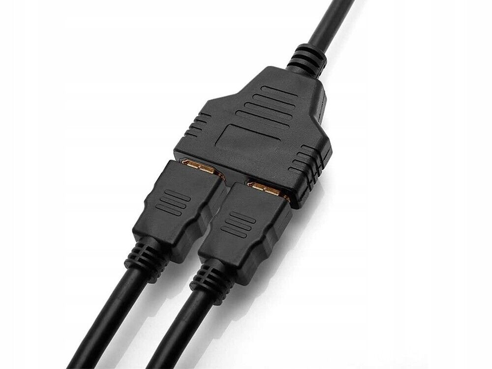 HDMI Splitter Verteiler 2 in 1 Adapter Konverter Hub Kabel PC TV HDMI Wandler - Easy2sell - Deluxe