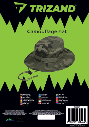Herren - Angelhut verstellbar mit Belüftung – Camouflage - Easy2sell - Deluxe