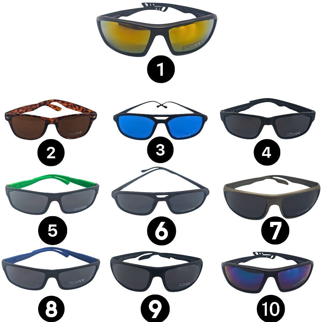 Herren Sonnenbrille Polarisiert Verspiegelt Rechteckig UV400 Schutz Strand Sport - Easy2sell - Deluxe