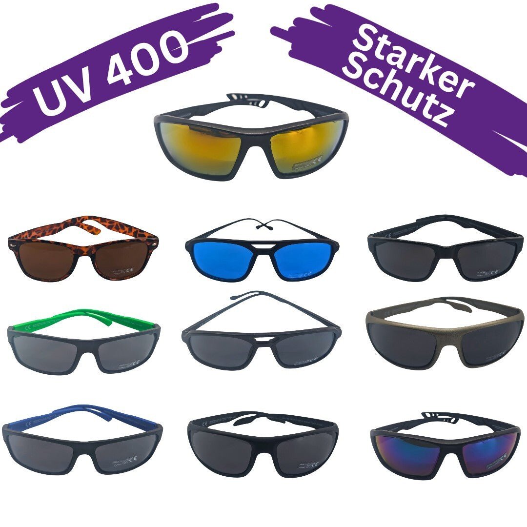 Herren Sonnenbrille Polarisiert Verspiegelt Rechteckig UV400 Schutz Strand Sport - Easy2sell - Deluxe