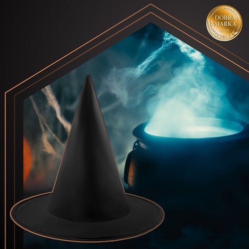 Hexenhut Schwarz mit breiter Krempe – Klassischer Hut für Halloween - Easy2sell - Deluxe