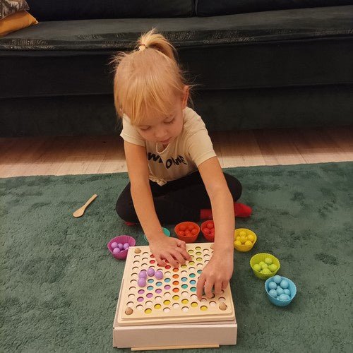 Holzperlen - Puzzle Mosaik Spielzeug – 36 - teilig, Mehrfarbig, Holz, ab 3 Jahren - Easy2sell - Deluxe
