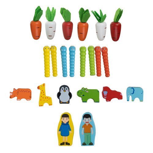Holzspielzeug Sortierauto – 3er Set Steckspiel aus Holz für Kinder - Easy2sell - Deluxe