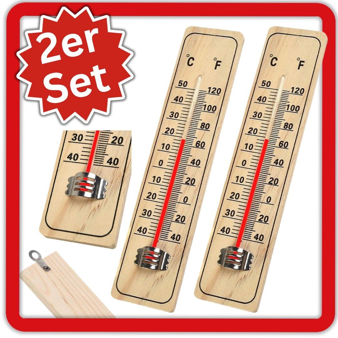 Holzthermometer für Innen und Außen - Easy2sell - Deluxe