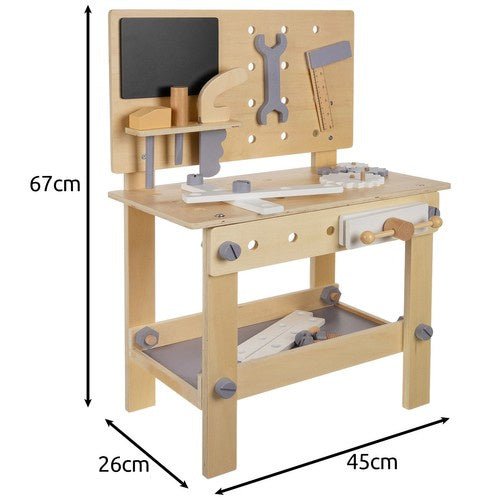 Holzwerkstatt Kinder Werkbank Set – Pädagogisches Holzspielzeug ab 3 Jahren - Easy2sell - Deluxe