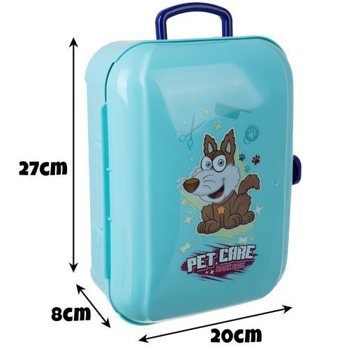 Hundepflegeset Spielzeug im Rucksack – 9 - teiliges Set mit Plüschhund - Easy2sell - Deluxe