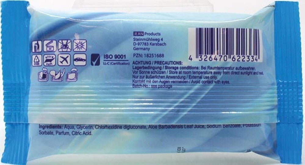 Hygiene Tücher Elina 2in1 15 Stück Feuchttücher für Hände & Flächen - 20x12cm - Easy2sell - Deluxe