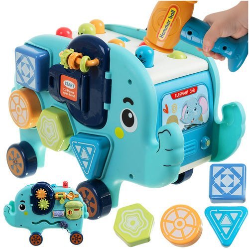 Interaktives Elefant Spielzeug – Montessori Motorikwürfel ab 18 Monaten - Easy2sell - Deluxe