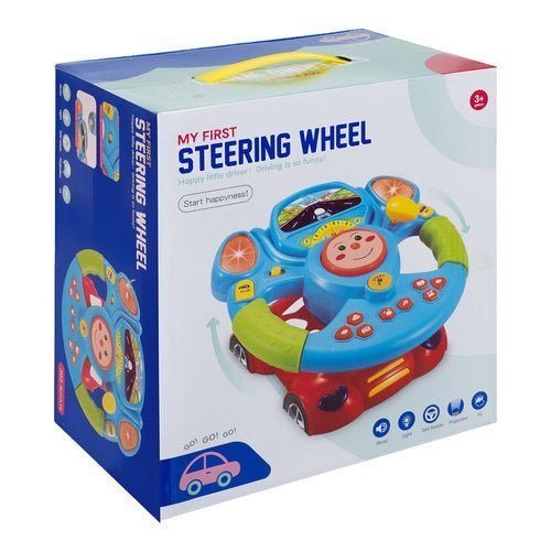 Interaktives Lenkrad Spielzeug mit Musik, LED - Projektor und Sound für Kinder - Easy2sell - Deluxe