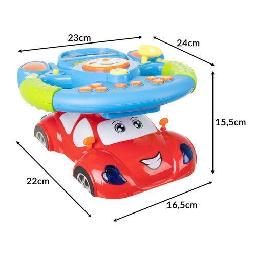 Interaktives Lenkrad Spielzeug mit Musik, LED - Projektor und Sound für Kinder - Easy2sell - Deluxe