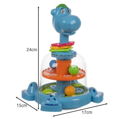 Interaktives Nilpferd Karussell mit Bunten Kugeln – Baby Kreisel ab 12 Monate - Easy2sell - Deluxe