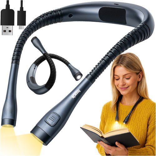 Izoxis 25675 LED-Leselampe zum Umhängen, schwarz