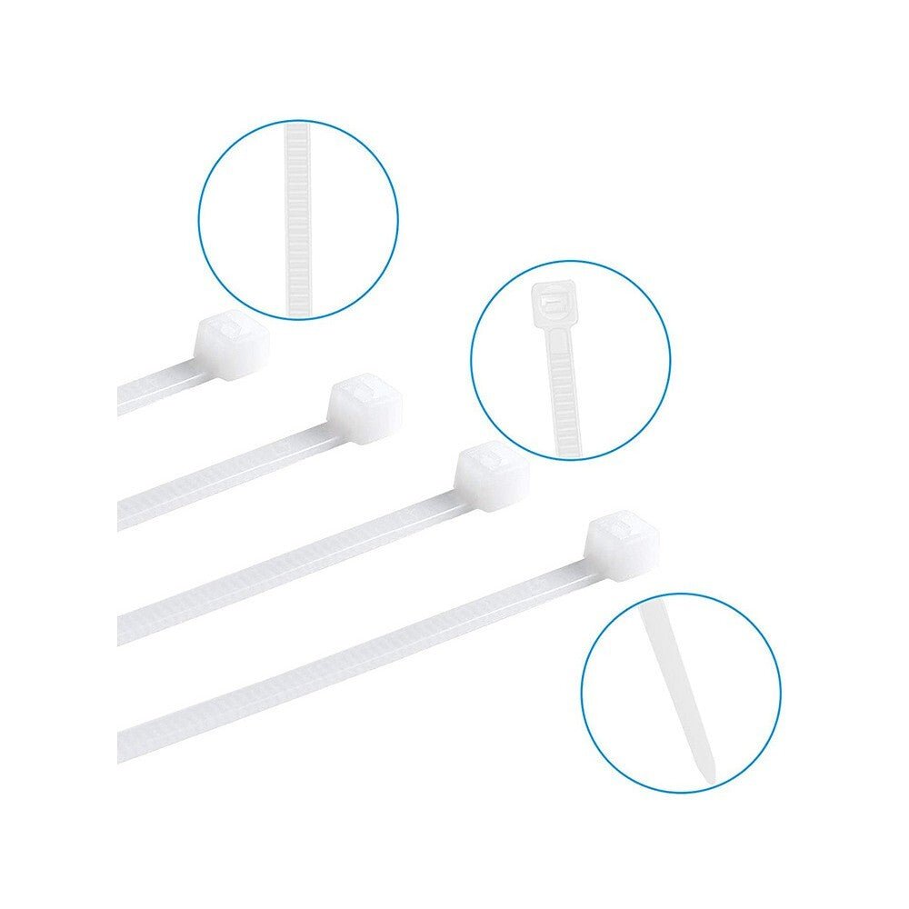 Kabelbinder Kabel Binder zur Befestigung weiß stabil Nylon 2,5x100mm 200 Stück - Easy2sell - Deluxe