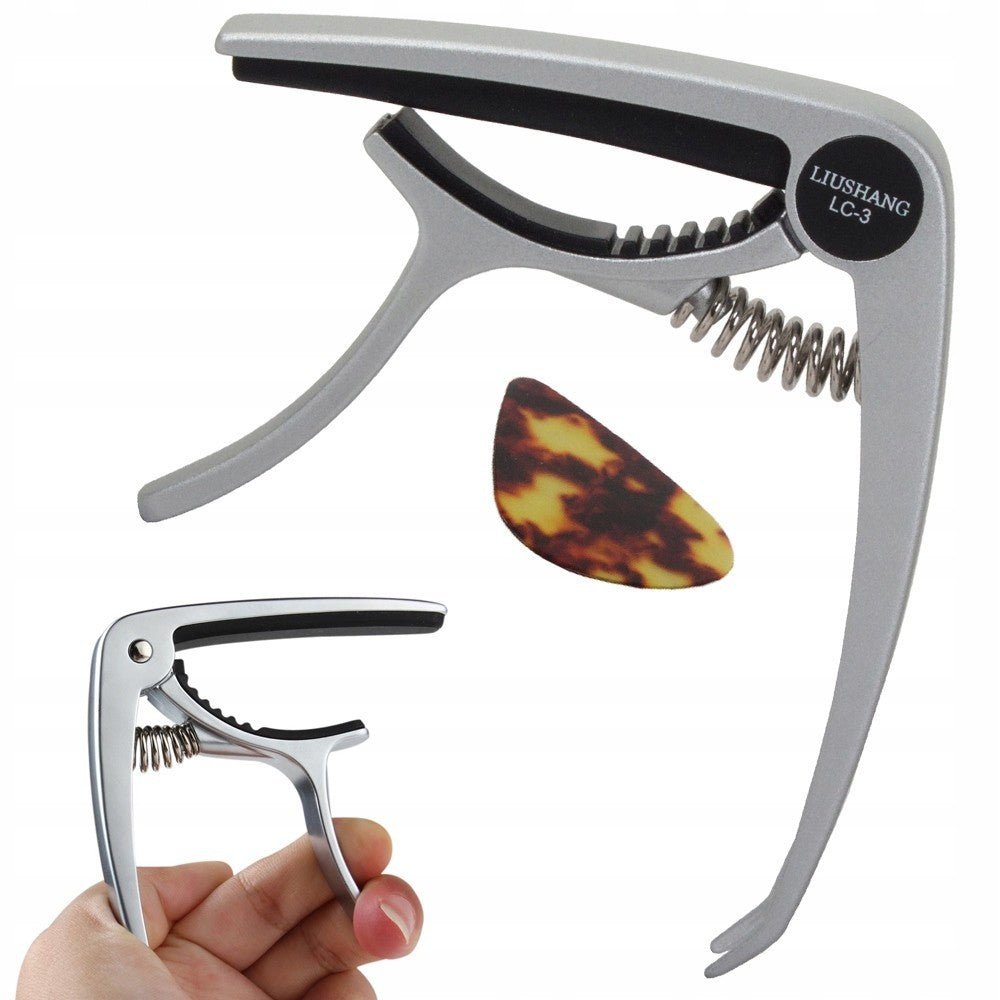 Kapodaster Metall Capodaster Capo Kapo - Akustische Elektrische Gitarre + Piks - Easy2sell - Deluxe