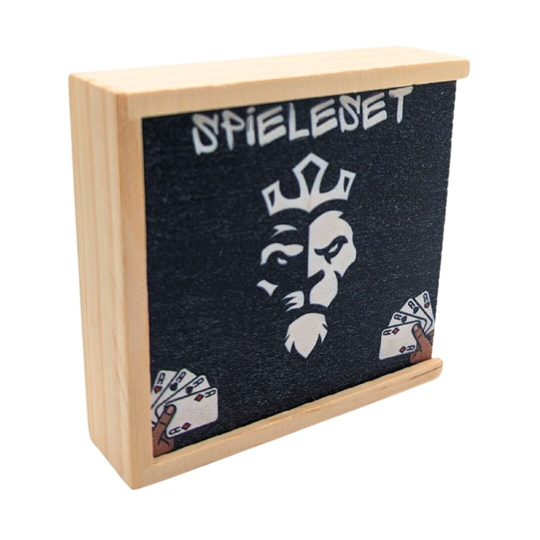 Kartenspiel Skat Poker mit 5x Würfel Spiele Set Reisen Naturholz Festivalking® - Easy2sell - Deluxe