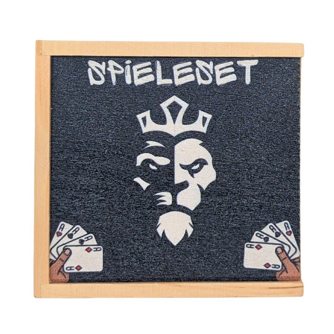 Kartenspiel Skat Poker mit 5x Würfel Spiele Set Reisen Naturholz Festivalking® - Easy2sell - Deluxe