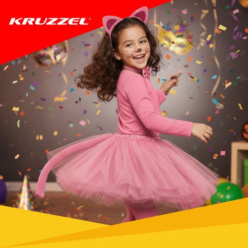 Kätzchenkostüm - Rosa 4 - teilig Kruzzel 26517 - Easy2sell - Deluxe