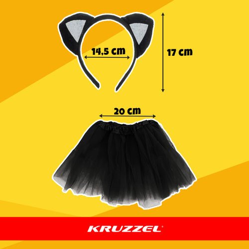 Kätzchenkostüm - Schwarz 4 - teilig Kruzzel 26518 - Easy2sell - Deluxe
