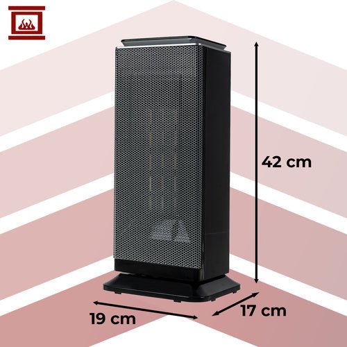 Keramik - Elektroheizung mit Fernbedienung, 2000W PTC - Heizer, Schwarz - Easy2sell - Deluxe