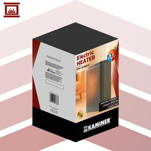 Keramikheizung PTC 1500W Elektrischer Heizlüfter mit LED - Anzeige, Schwarz - Easy2sell - Deluxe