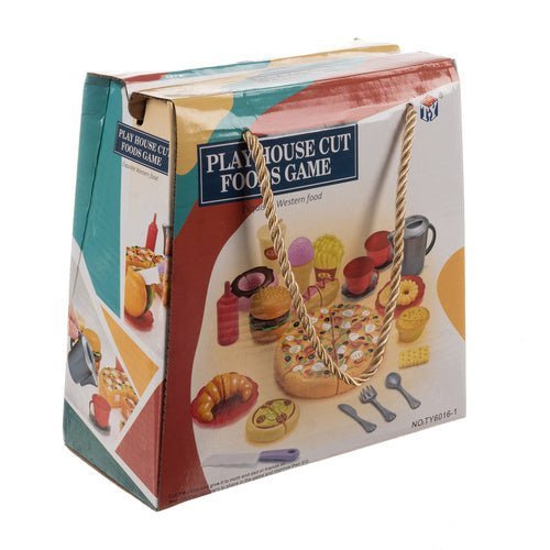 Kinder - Kochset mit Klett - Pizza und Fast - Food - Spielzeug – 42 - teilig - Easy2sell - Deluxe
