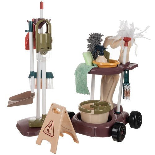 Kinder Reinigungsset 18 - in - 1 Spielzeug mit Staubsauger und Trolley - Easy2sell - Deluxe