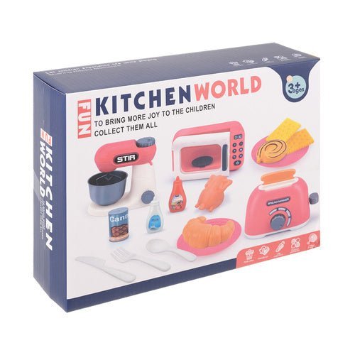 Kinderküchenset 26 - teilig mit Mixer, Toaster und Mikrowelle Spielzeug - Easy2sell - Deluxe