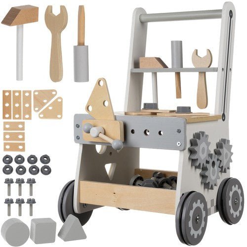 Kinderwerkstatt 3 - in - 1 Holzspielzeug Werkbank für Kinder ab 3 Jahren, Grau - Easy2sell - Deluxe