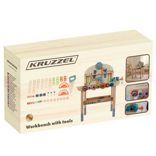 Kinderwerkstatt aus Holz – 3 - in - 1 DIY Werkbank Spielset Mehrfarbig - Easy2sell - Deluxe