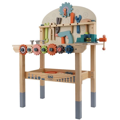 Kinderwerkstatt aus Holz – 3 - in - 1 DIY Werkbank Spielset Mehrfarbig - Easy2sell - Deluxe