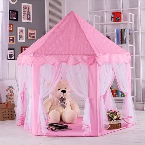 Kinderzelt Rosa Palastzelt – Spielzelt mit 6 Eingängen für Haus und Garten - Easy2sell - Deluxe