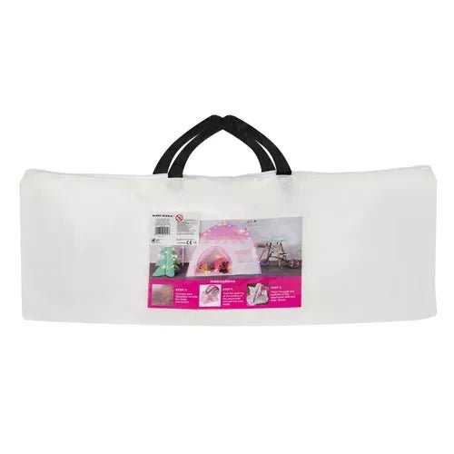 Kinderzelt Spielhaus mit Lichterkette – Rosa Spielzelt für Drinnen & Draußen - Easy2sell - Deluxe