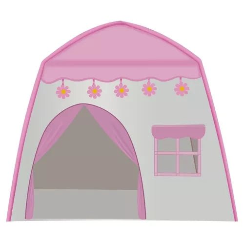 Kinderzelt Spielhaus mit Lichterkette – Rosa Spielzelt für Drinnen & Draußen - Easy2sell - Deluxe