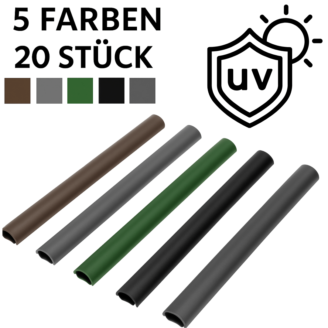 Klemmschienen Sichtschutzstreifen Zaunblende Zaunfolie Befestigungsclips PVC UV - Easy2sell - Deluxe