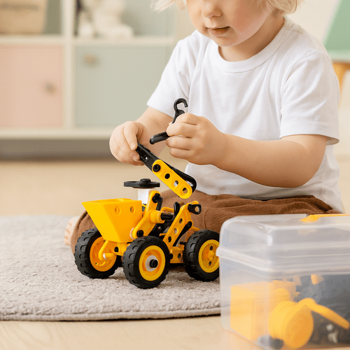 Konstruktionsspielzeug Fahrzeuge Bausatz mit Werkzeug, 100 Teile, Mehrfarbig - Easy2sell - Deluxe